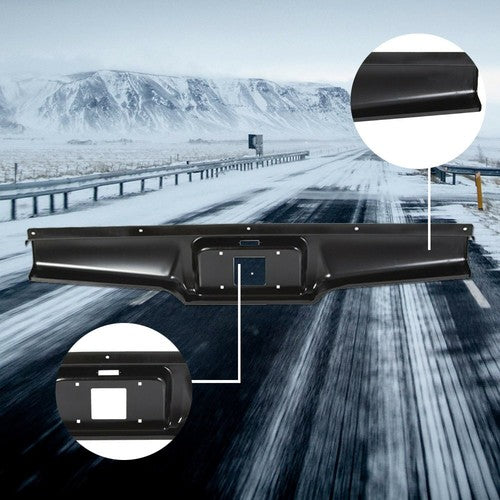 DURAFORCE Rear Steel Bumper Roll Pan For Chevy S10 GMC S15 Sonoma Pickup 1982-1993 Black