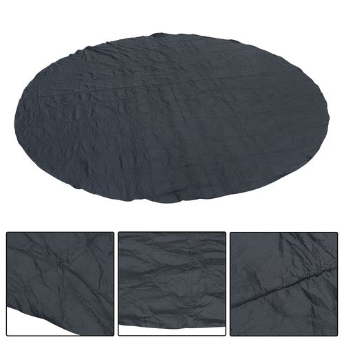 DURAFORCE 12ft Round Outdoor Inflatable Hot Tub Mat Pool Liner Pad Heavy Duty 12'(Black)