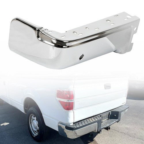 DURAFORCE Fit For Ford F150 2009-2014 With Radar Hole Rear Bumper Plated Corner Left