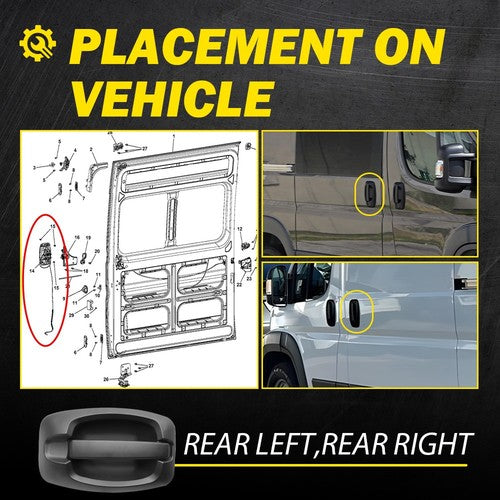 Side Sliding Door Handle Cable Assy LH RH for Ram ProMaster Van 2014 2022