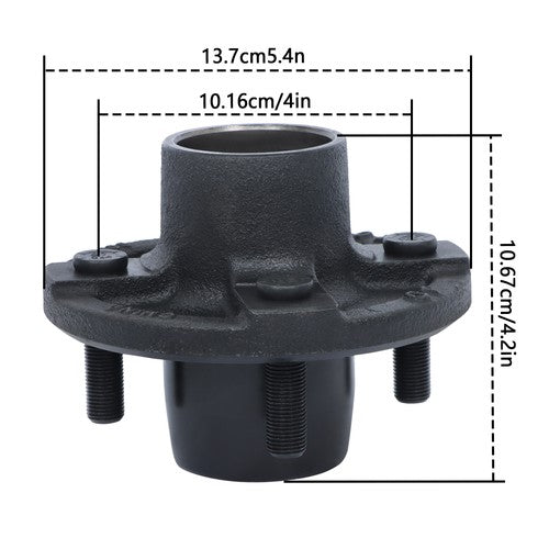 DURAFORCE With Trailer Bearing Kit 8 Sets 4 on 4" Trailer Hub Kit And 1" Round BT8 Spindle