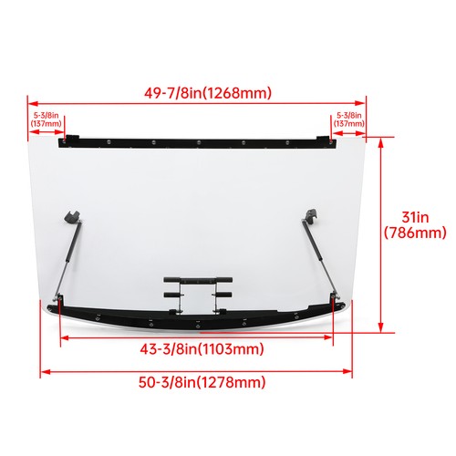 DURAFORCE 3-IN-1 Flip Windshield For 1000/900 Crew 2014-2025 2015-16 Polaris Ranger 570 XP