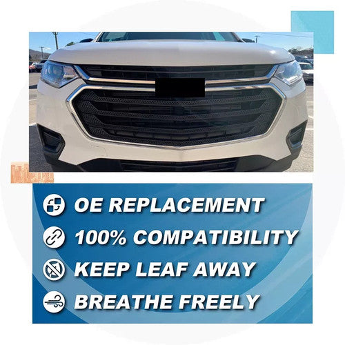 DURAFORCE Front Bumper Upper Grille Grill Chrome For Chevrolet Traverse 2018-2021 84344486