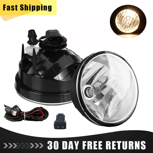 DURAFORCE For 2005-2011 Toyota Tacoma Clear Lens Front Bumper Fog Lights Lamps W/Wiring