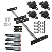 DURAFORCE New 4 Retractable Seat Belts and Bracket Kit For EZGO Yamaha Club Car Golf Cart