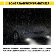 DURAFORCE Front Bumper Clear Fog Lights Lamps Pair w/wiring for 2005-2007 for Acura RSX