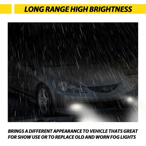 DURAFORCE Front Bumper Clear Fog Lights Lamps Pair w/wiring for 2005-2007 for Acura RSX