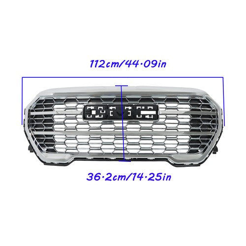 DURAFORCE Compatible For GMC Terrain 22-23 Front Bumper Grille Chrome Without Camera Hole