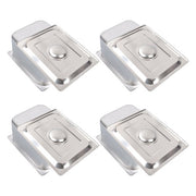 DURAFORCE Restaurant Steam Table Pans 4 Pack 1/2 Size 6 Inch Deep Thickened with Lid