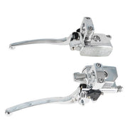 DURAFORCE 1" HANDLEBAR HYDRAULIC BRAKE & CLUTCH MASTER CYLINDER L&R CHROME