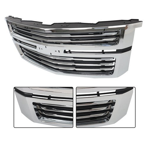 DURAFORCE Chrome Fit For Chevy Tahoe/Suburban LTZ 2015-2020 GM1200704 Front Upper Grille