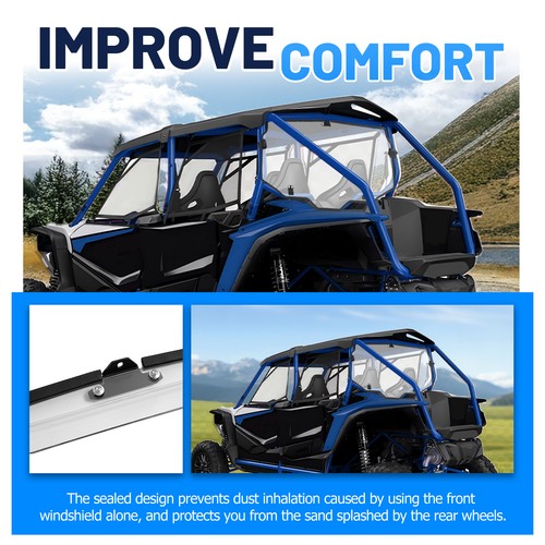 Clear Rear Windshield Back Window for Honda Talon 1000X-4 2020 2021 2022 2023