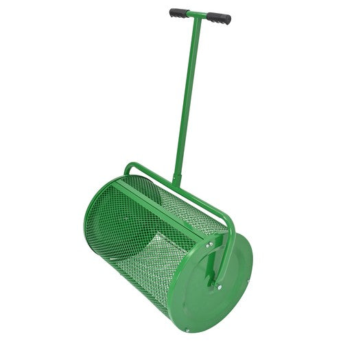 DURAFORCE 24'' Green Peat Moss Compost Spreader Lawn Garden Care Manure Spreaders Roller