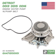 DURAFORCE For Detroit DD16 DD15 DD13 Engine Water Pump w/Pump Belt EA4722001601 4712001101
