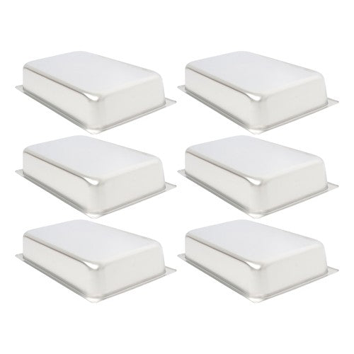DURAFORCE 4 Inch Deep Restaurant Steam Table Pans 6 Pack Full Size Without Lid