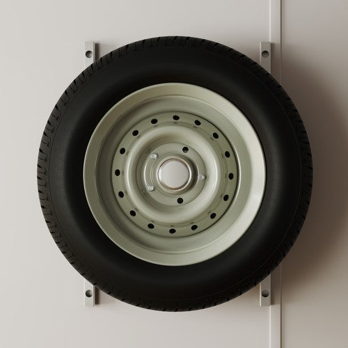 DURAFORCE 16" Stud Spacing Trailer Mount H-Mount Spare Tire Carrier 5-Lug Wheel, Aluminum