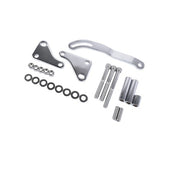 DURAFORCE For Chevy SBC 265 283 Chrome Steel Power Steering Pump With Bracket Kit & Pulley