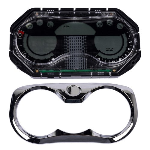 DURAFORCE LCD Speedometer Gauge Cluster with Chrome Bezel Fits for Sea-Doo GTI Rental SE
