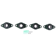 DURAFORCE UCFL206-20 Self Alignment Pillow Block Bearing 1-1/4" Bore Solid Base 4pcs ﻿