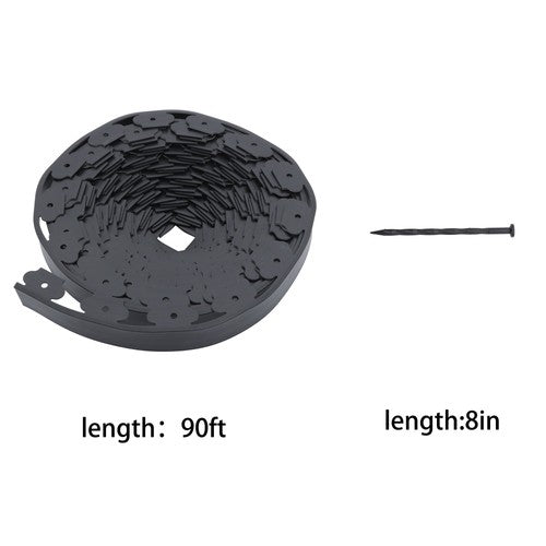 DURAFORCE No-Dig Garden Edge Lawn Border L-shaped Landscape Edging Border Kit 90 FT
