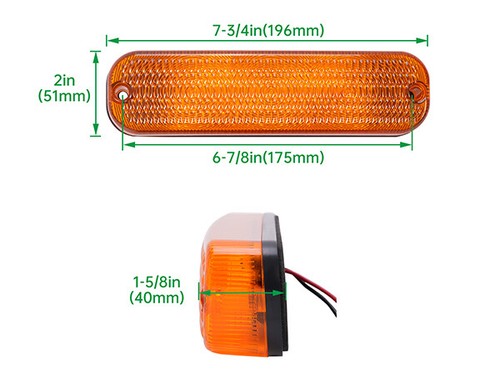 AR60250 LED Amber Flashing Cab Lights For John Deere 50 Series 4050 4250 4450 4