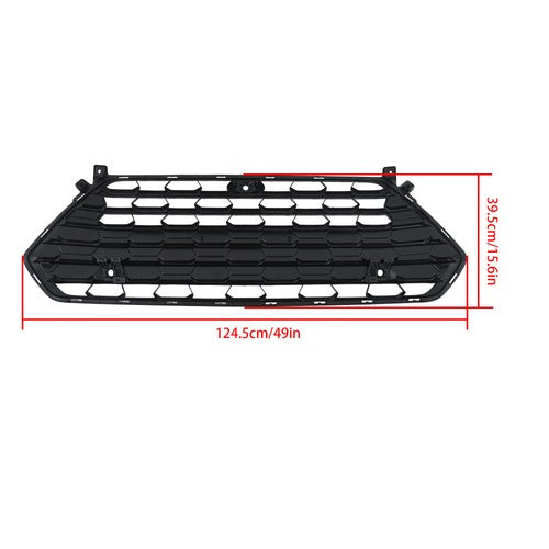 DURAFORCE Gloss Black Plastic For Grand Highlander 2024 Front Lower Grill W/ Camera Holes