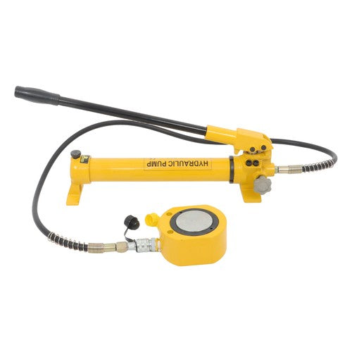 DURAFORCE 50T Low Profile Hydraulic Cylinder Jack Kit+CP-700 Manual Hydraulic Hand Pump