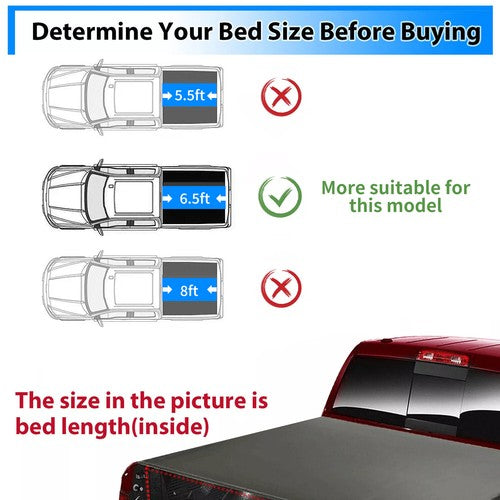 6.5FT Soft Roll Up Tonneau Cover for 07 13 Silverado Sierra 1500 2500HD 3500HD