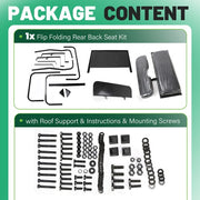 DURAFORCE Flip Folding Rear Seat Kit Back Seat For 2000.5-Up Club Car DS Golf Cart 400 lbs