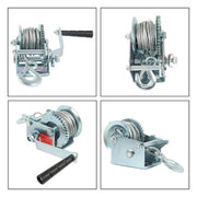 DURAFORCE 600 lbs Steel Cable Hand Winch Crank Gear Winch Atv Boat Trailer Heavy Duty