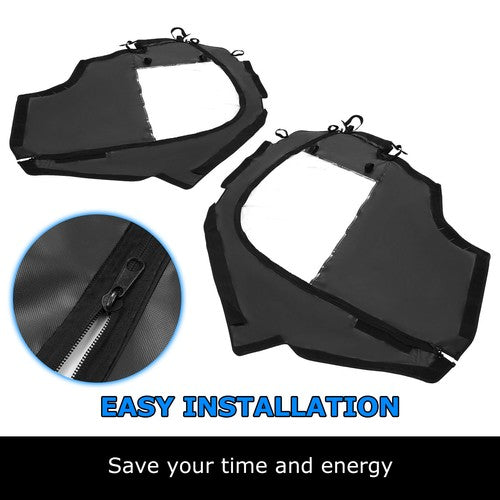 4PCS Soft Doors Rear Panel Cab Enclosures for Can-Am Commander 800 1000 11-20