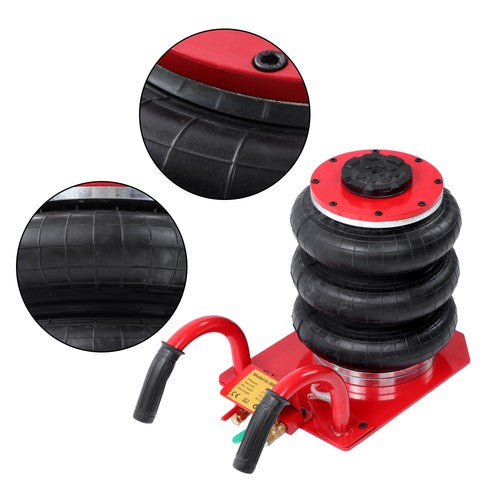 DURAFORCE For Car SUV Lifting RED Triple Bag Air Jack 3 Ton/6600 lb Pneumatic Jack