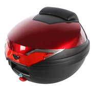 DURAFORCE 32L Red Motorcycle Tour Tail Box Top LockStorage Carrier Luggage Scooter Trunk