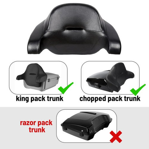 DURAFORCE Wrap-Around Backrest Pad For Harley Touring King Chopped Trunk Pack 2014-2026