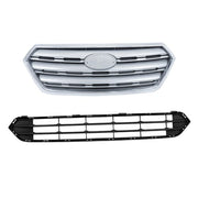 DURAFORCE Plastic Front Upper & Lower Grilles 2 Pcs Fit For Subaru Outback 2015-2017