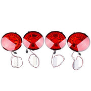 DURAFORCE 4Pcs LED Brake Tail Lights RED Lens For Chevrolet Corvette C6 Coupe 2005-2013