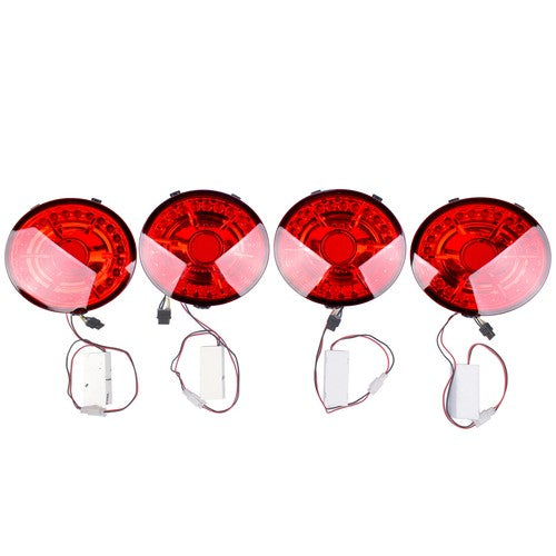 DURAFORCE 4Pcs LED Brake Tail Lights RED Lens For Chevrolet Corvette C6 Coupe 2005-2013