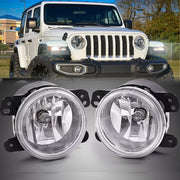 DURAFORCE Pair 4 inch Fog Lights Front Bumper Driving Lamps for Jeep Wrangler JL JT JK
