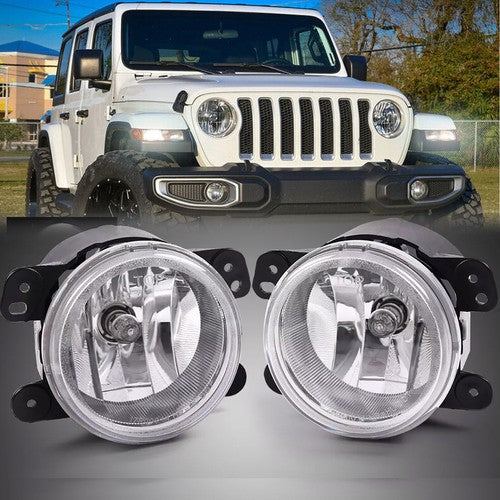 DURAFORCE Pair 4 inch Fog Lights Front Bumper Driving Lamps for Jeep Wrangler JL JT JK