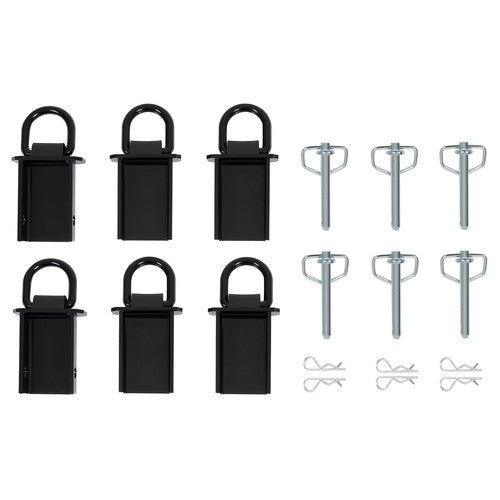 6 Pack Stake Pocket D Ring Tie Downs Utility for Flatbed Trucks and Trailer