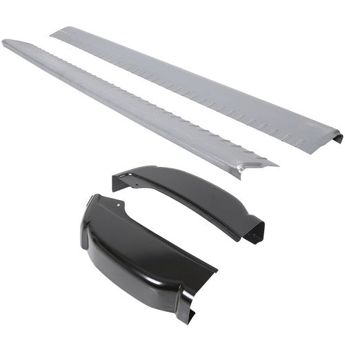 Inner And Outer Rocker Panels With Cab Corners For 99-07 Chevy Silverado 4dr Ext Cab