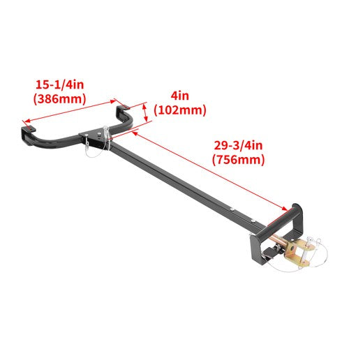 Pow Trailer Hitch for Sleds Powder Coated Steel for Snowmobiles ATVs