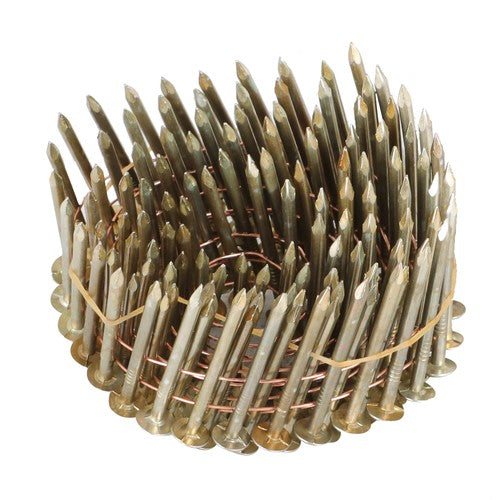 DURAFORCE 1-3/4" × 0.12" Coil Roofing Nail Galvanized 3/8" Head Diameter 15 Degree 7200Pcs