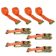 DURAFORCE 4PCS 15' E Track Ratchet Tie Down Strap Truck Trailer Enclosed Cargo Van Straps
