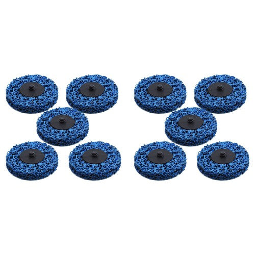 DURAFORCE 3" Blue Quick Change Easy Strip & Clean Discs For Paint Rust 10 Pack