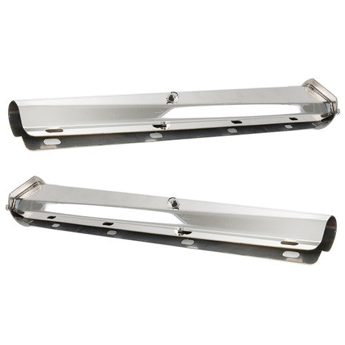 DURAFORCE Pair 30" Stainless 2-1/2" Bolt Spring Loaded Mud Flap Hangers Straight Tapered