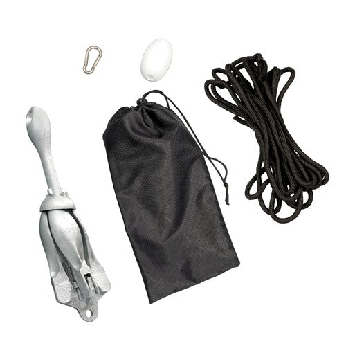DURAFORCE 1-Pcs White 7.05lb Marine Kayak Anchor Kit Folding Grapnel Boat Anchor with Claw