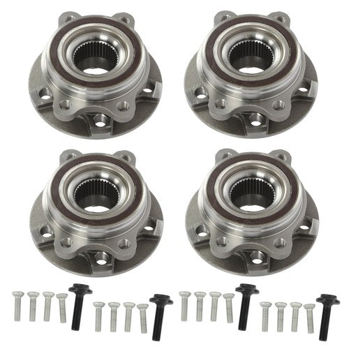 DURAFORCE 4pcs Wheel Hub Bearing Assembly Front/Rear For Audi A4 A5 A6 Q5 S4 S5 All Models