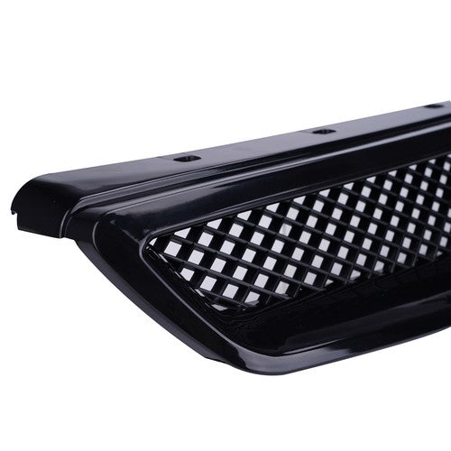 DURAFORCE JDM Type R Black Grille & LED Fog Lights 3PCS for 1999-2000 Honda Civic