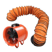 DURAFORCE Industrial Portable Blower Steel Orange 520W 2300CFM 3300RPM 12' 32.8ft Ducting